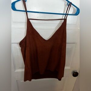 Forever 21 Swing Strappy Suede Tank Top